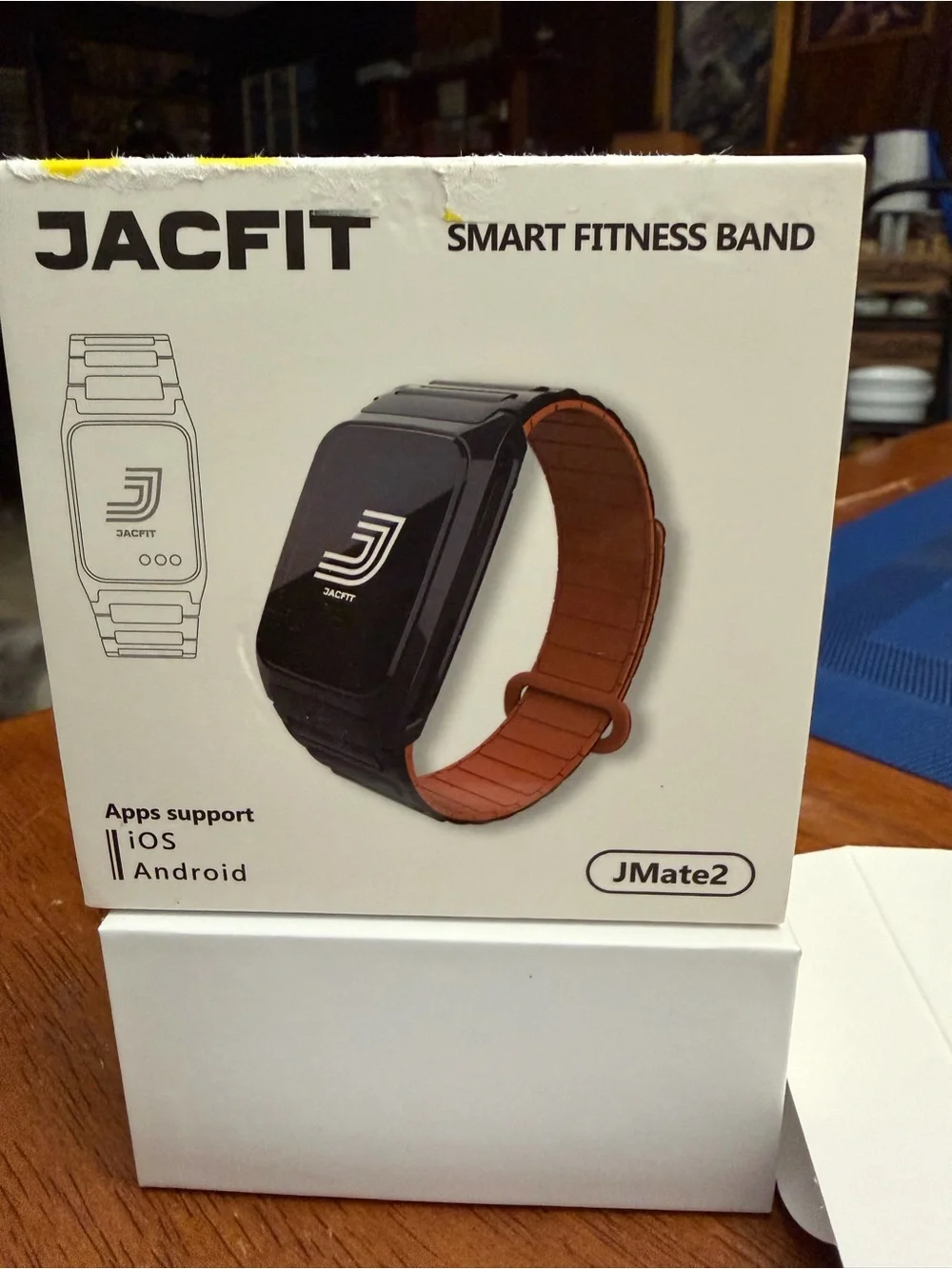 JMate2 Smart Fitness Band - Black with Orange Accents